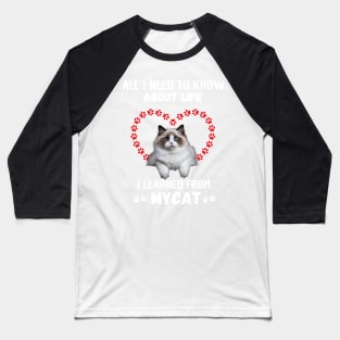 All I Need To Know About Life I Learned From My Cat Baseball T-Shirt